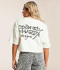 Cross Heart Cropped T-Shirt