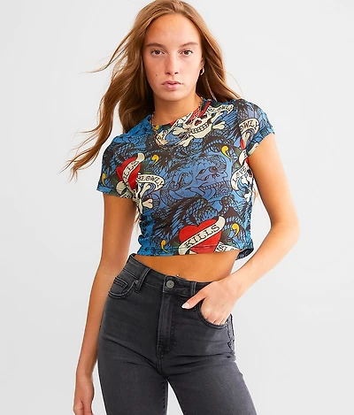 Skulls Cropped T-Shirt