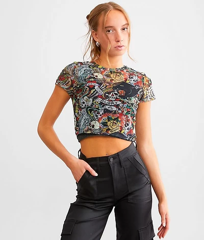 Flash Mix Cropped T-Shirt