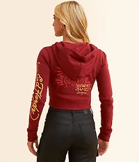 Amor Butterfly Cropped Hoodie