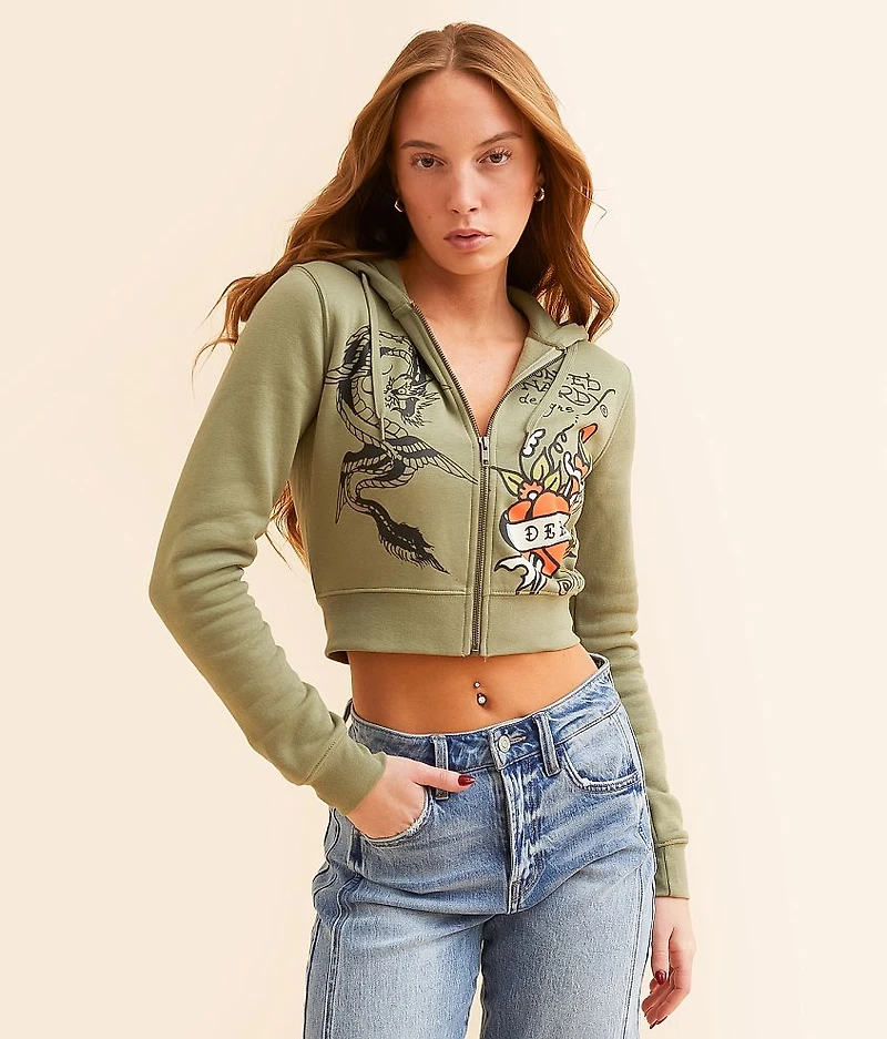 Dragon Dagger Cropped Hoodie