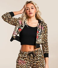 Y2K Sacred Heart Cropped Hoodie