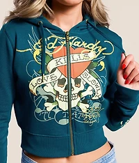 Love Kills Slowly Cropped Hoodie