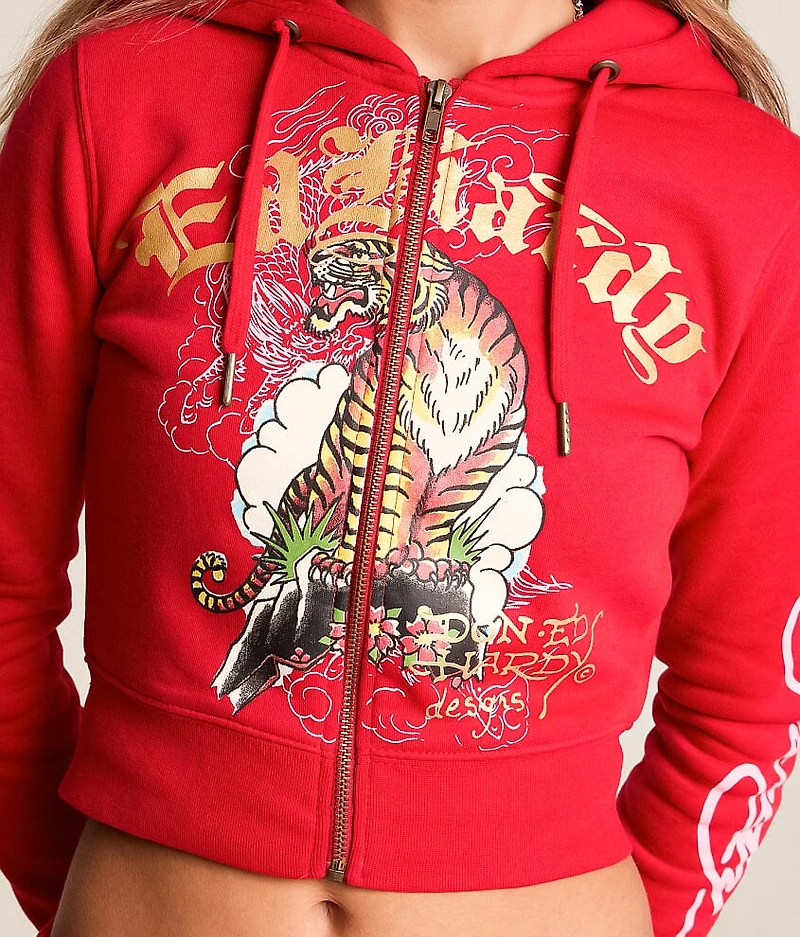 Tiger Mountain Y2K Cropped Hoodie