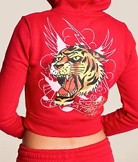 Tiger Mountain Y2K Cropped Hoodie