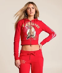 Tiger Mountain Y2K Cropped Hoodie