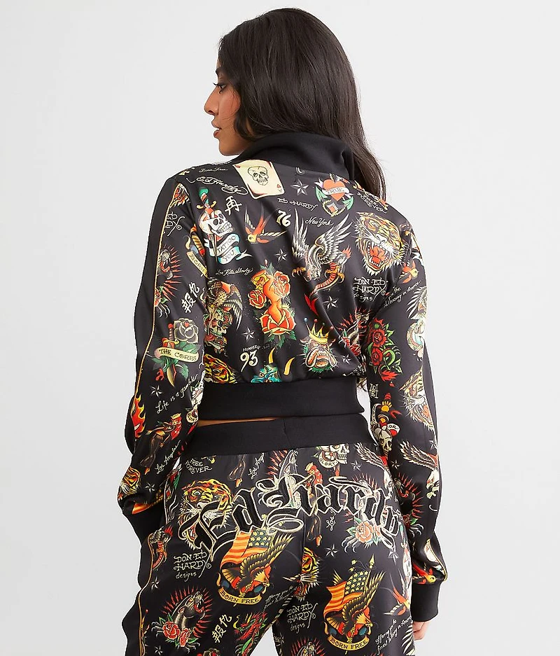 Y2K Cropped Track Suit Jacket