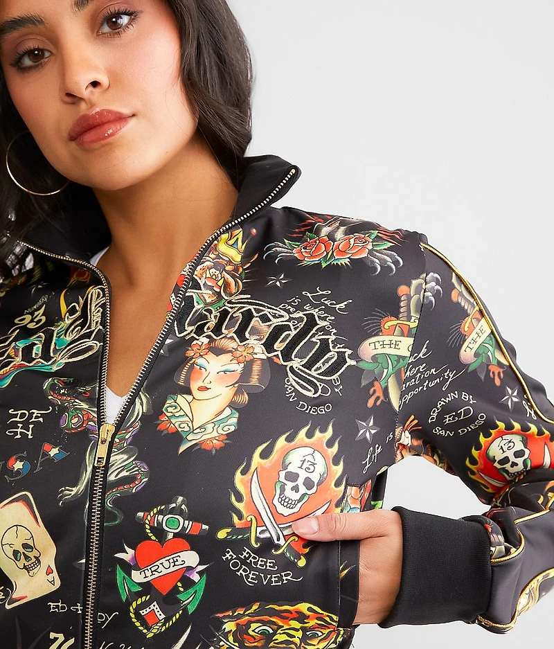 Y2K Cropped Track Suit Jacket