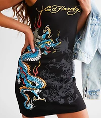 Dragon Fitted Mini Tank Dress