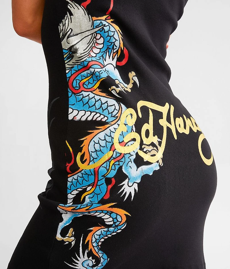 Dragon Fitted Mini Tank Dress