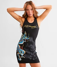 Dragon Fitted Mini Tank Dress
