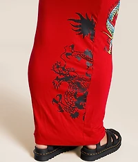 Dragon Cut-Out Maxi Dress