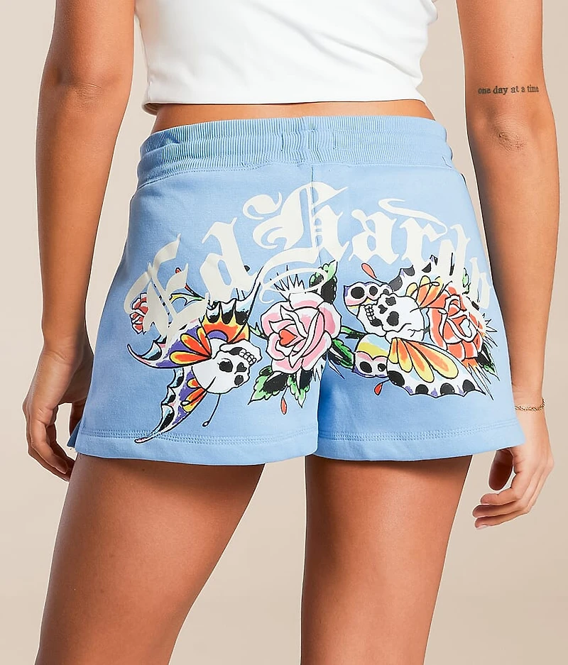 Y2K Flower Skulls Short