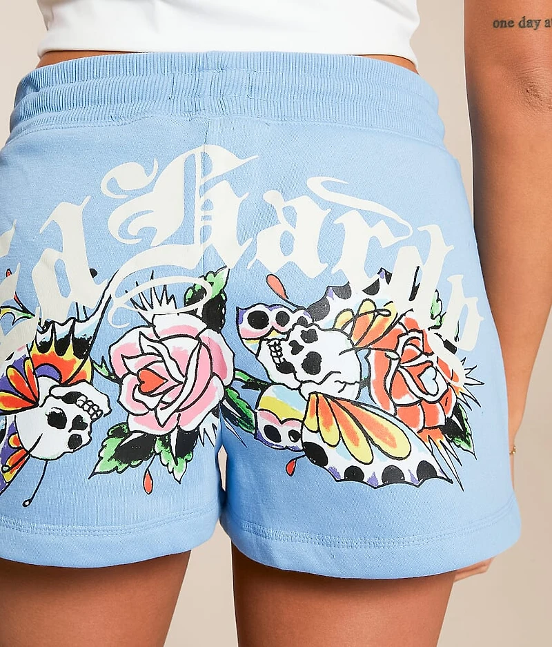 Y2K Flower Skulls Short