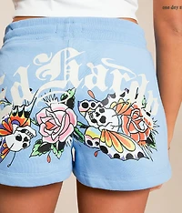 Y2K Flower Skulls Short