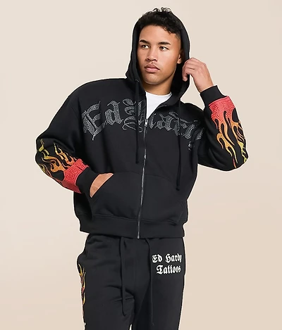 Skull Flames Hoodie