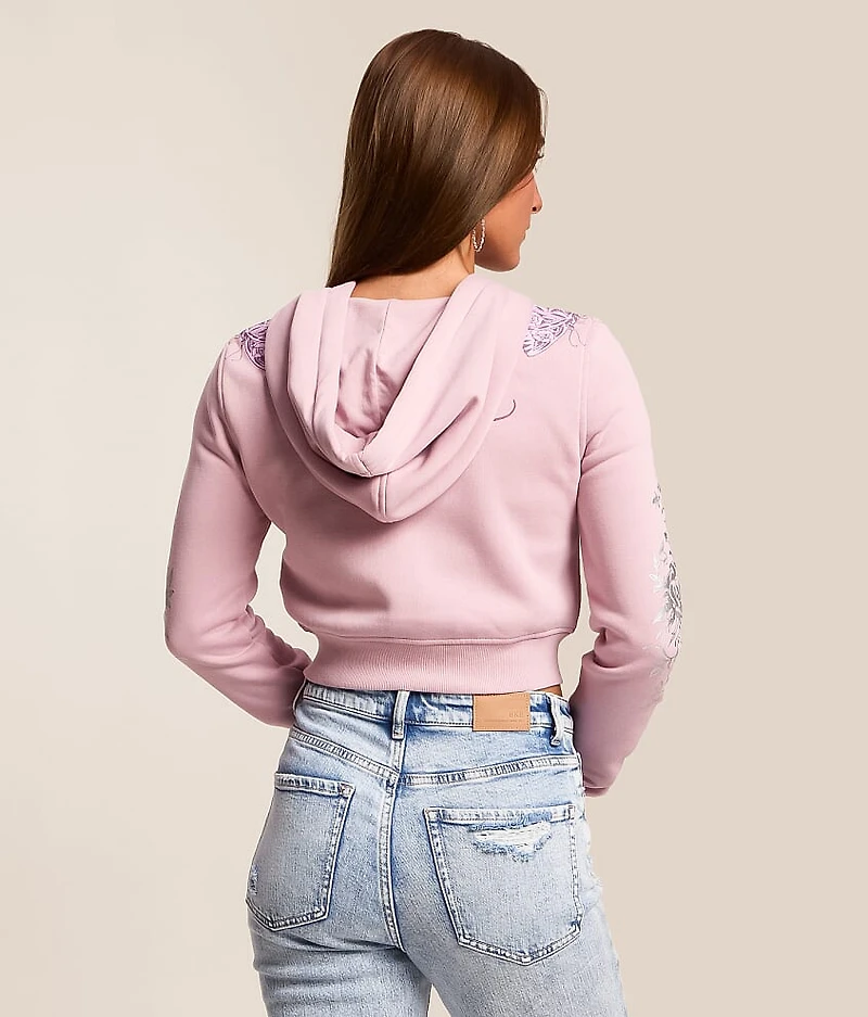 Cross Wings Cropped Hoodie