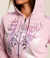 Cross Wings Cropped Hoodie