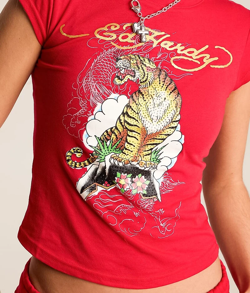 Tiger Mountain Cropped Baby T-Shirt