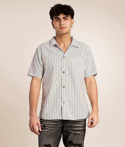 Seersucker Striped Shirt