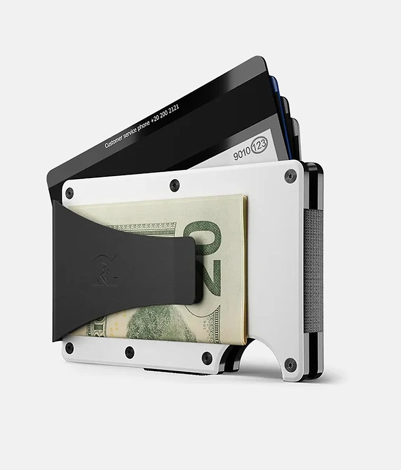 Polar White Money Clip Wallet