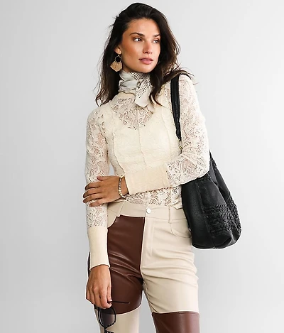 Fleece Lace Top