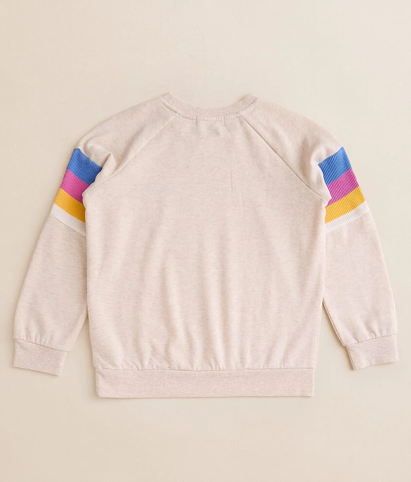 Girls - Las Dalias Raglan Color Block Pullover
