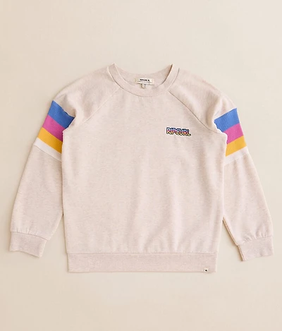 Girls - Las Dalias Raglan Color Block Pullover