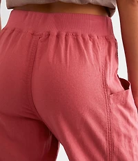 High Rise Wide Leg Cargo Stretch Pant