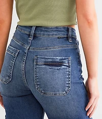 High Rise Wide Leg Cargo Stretch Jean