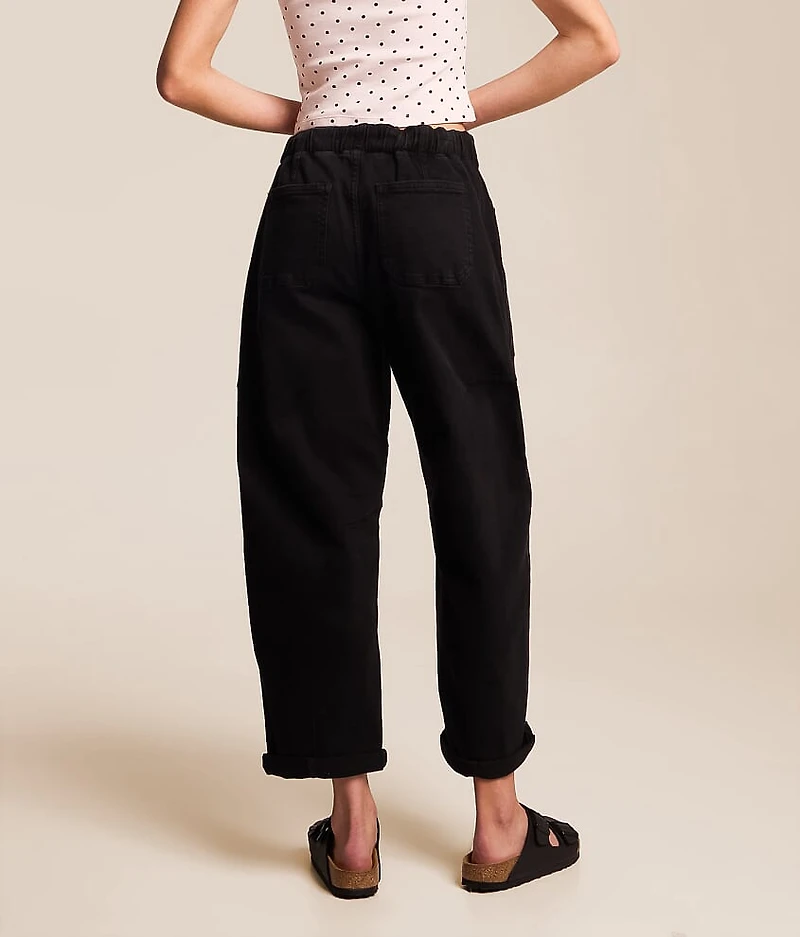 High Rise Barrel Stretch Cuffed Pant