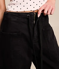 High Rise Barrel Stretch Cuffed Pant