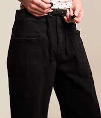 High Rise Barrel Stretch Cuffed Pant