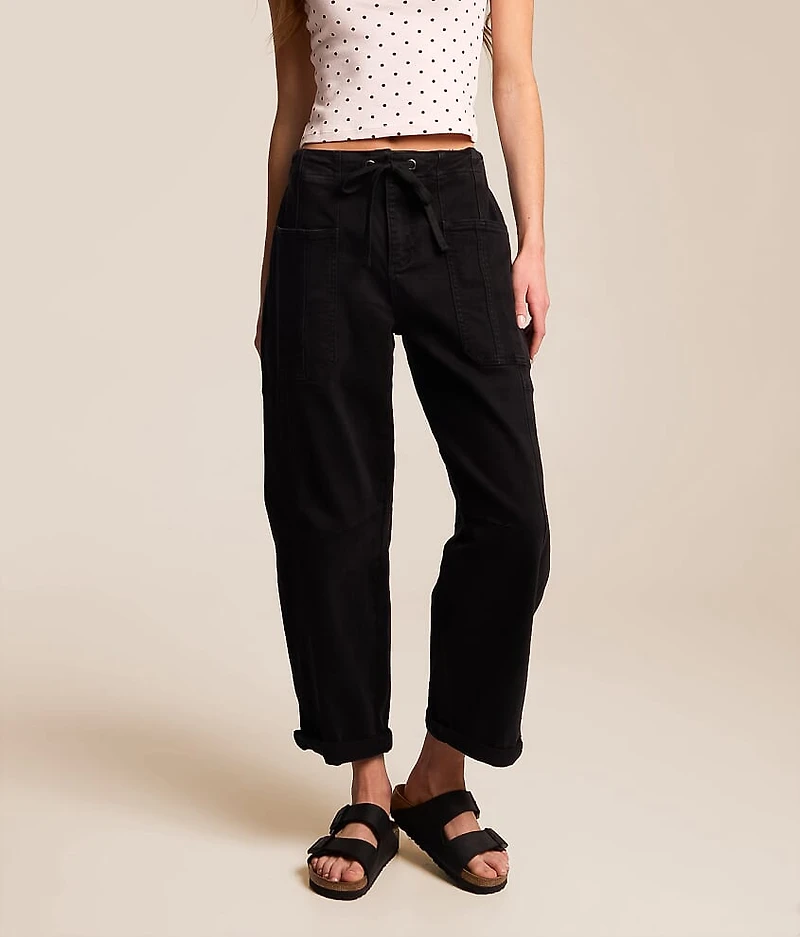 High Rise Barrel Stretch Cuffed Pant