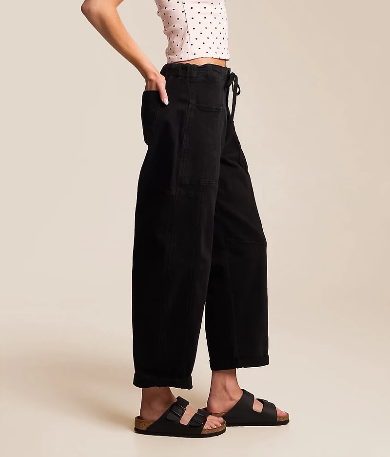 High Rise Barrel Stretch Cuffed Pant