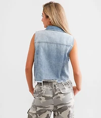 Destructed Denim Vest