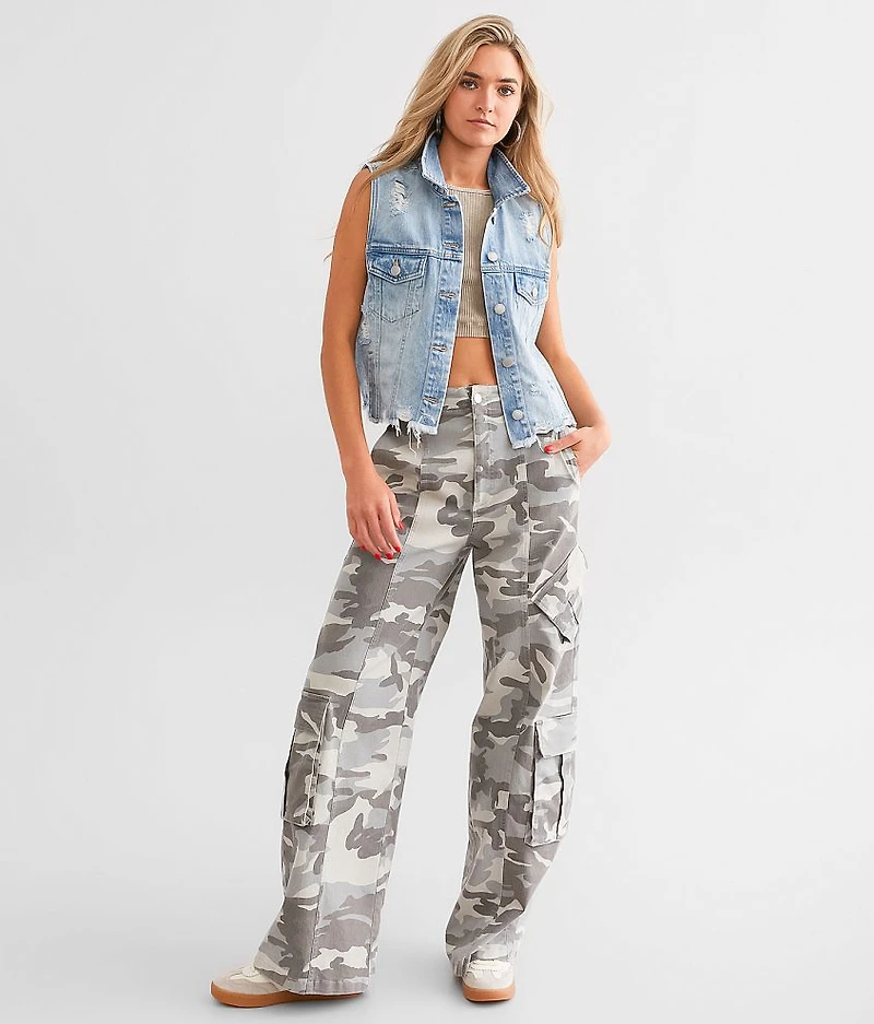 Destructed Denim Vest