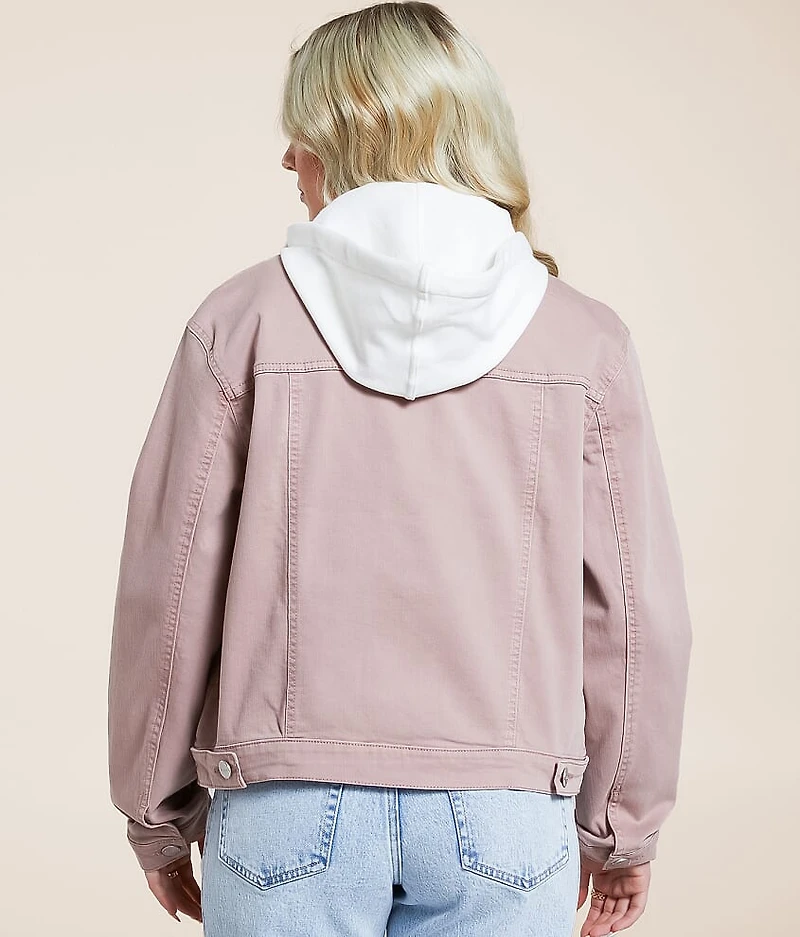 Hooded Denim Stretch Jacket