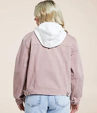Hooded Denim Stretch Jacket
