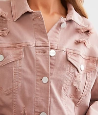 Destructed Denim Stretch Jacket