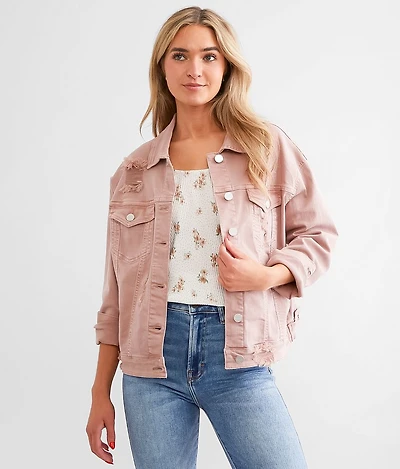 Destructed Denim Stretch Jacket