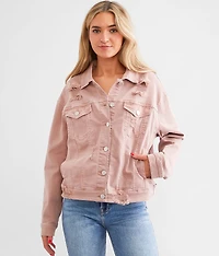 Destructed Denim Stretch Jacket