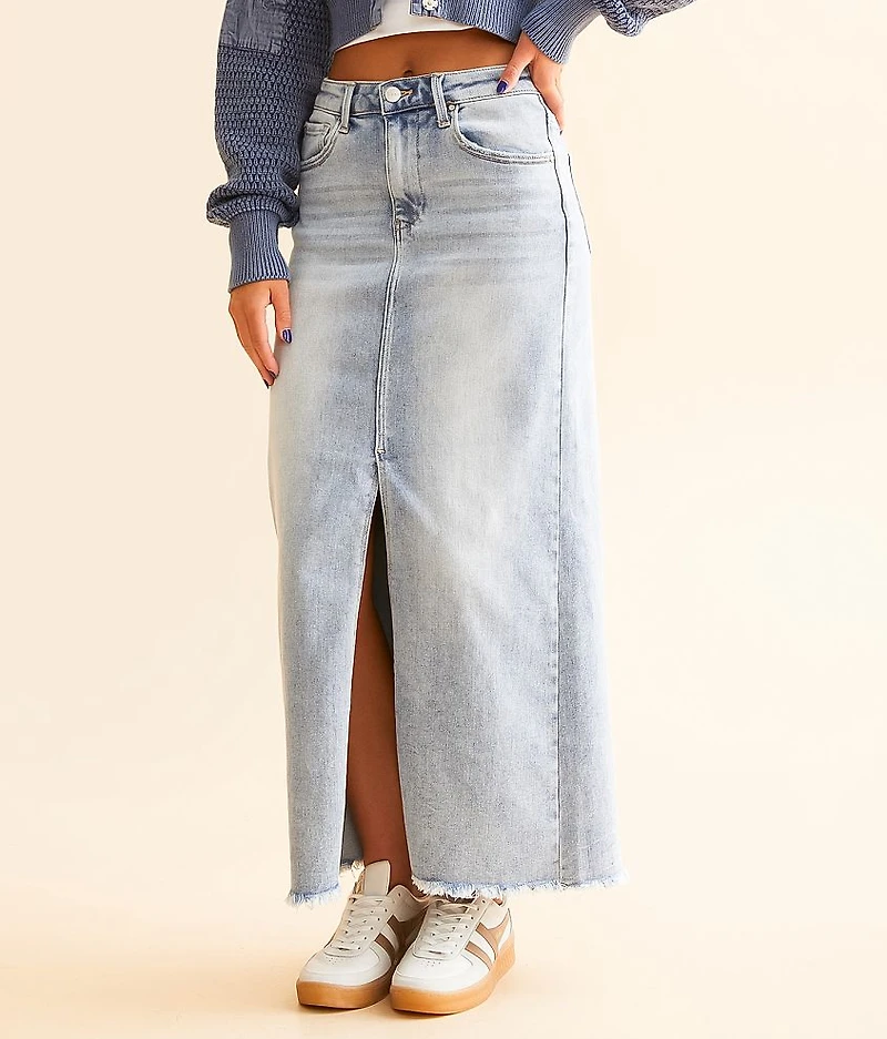 Denim Maxi Stretch Skirt