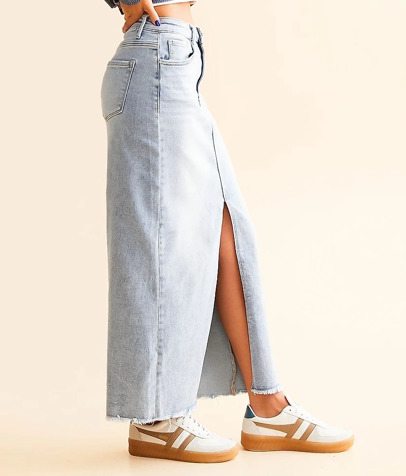 Denim Maxi Stretch Skirt