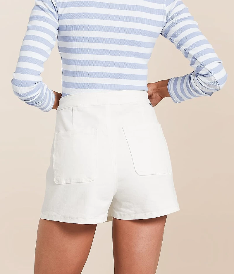 High Rise Denim Stretch Skort