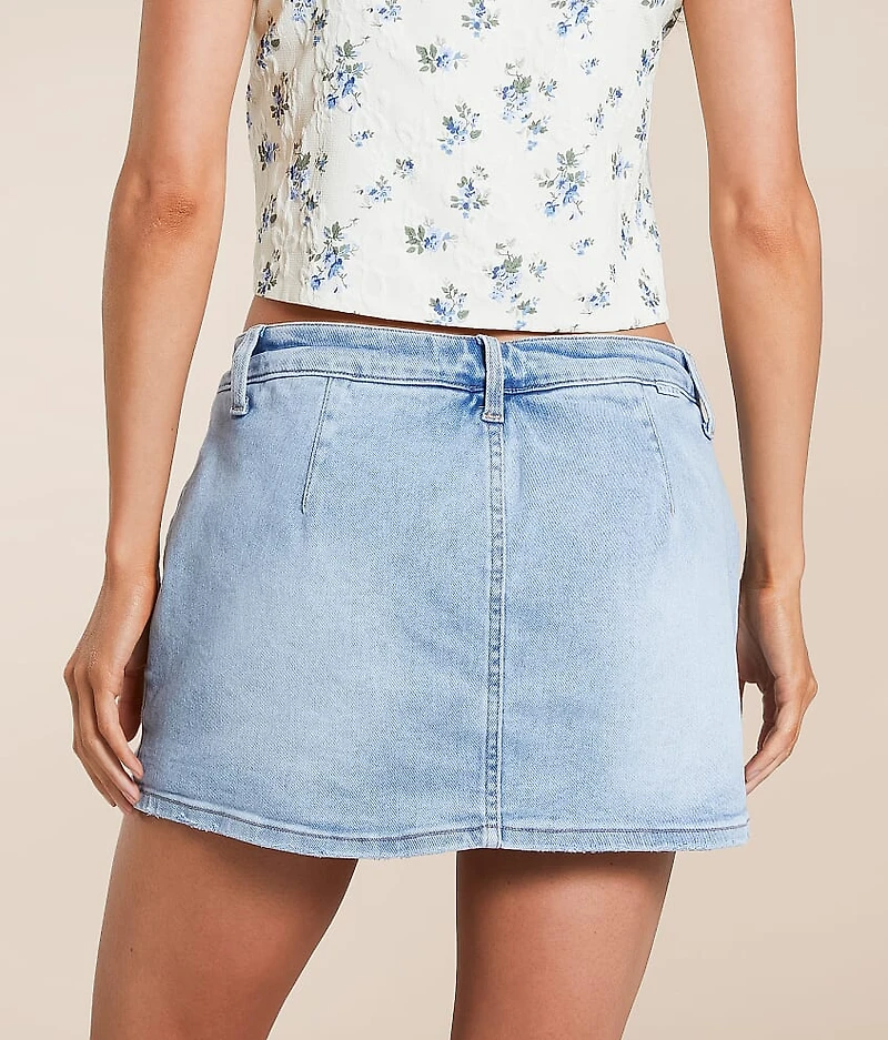 Low Rise Denim Stretch Skort