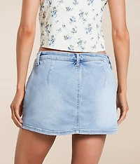 Low Rise Denim Stretch Skort