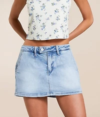 Low Rise Denim Stretch Skort