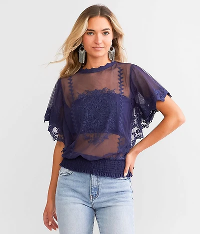 Mesh Lace Top