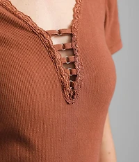 Lace Trim Top